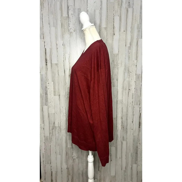 NWT Old Navy Men's XXXL Red Long Sleeve Casual Fall Pullover Lightweight Sweater - Picture 5 of 6